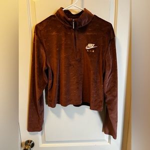 Nike velvet quarter zip